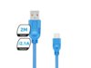 Kabel USB 2.0 eXc WHIPPY USB A(M) - USB 3.1 TYPU C(M) 5-pin, 2m, niebieski