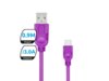 Kabel USB 2.0 eXc WHIPPY USB A(M) - USB 3.1 TYPU C(M) 5-pin, 0,9m, fioletowy 