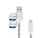 Kabel USB 2.0 eXc DIAMOND USB A(M) - Lightning 8-pin(M), 1,5m, biały-multi