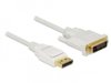 Kabel adapter Delock DisplayPort v1.2A - DVI-D (24+1) M/M 5m biały Single Link