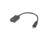 Kabel Lanberg micro USB(M) - USB-A(F) USB 2.0 czarny