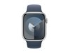 Smartwatch Apple Watch Series 9 GPS aluminium 45 mm M/L srebrny + opaska sztormowy błękit