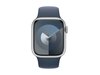 Smartwatch Apple Watch Series 9 GPS + Cellular aluminium 41 mm M/L srebrny + opaska sztormowy błękit