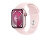 Smartwatch Apple Watch Series 9 GPS + Cellular aluminium różowy 41 mm + opaska sportowa jasnoróżowa M/L