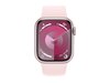 Smartwatch Apple Watch Series 9 GPS + Cellular aluminium różowy 41 mm + opaska sportowa jasnoróżowa S/M