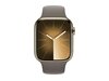 Smartwatch Apple Watch Series 9 GPS + Cellular stal nierdzewna 45mm złoty + opaska sportowa S/M popielaty brąz