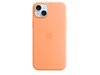 Etui Apple silikonowe z MagSafe do iPhone 15 Plus pomarańczowy sorbet