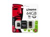 Kingston microSD 64GB + czytnik USB class 10