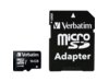 Verbatim Micro SDHC 16GB Class10 UHS-I + Adapter