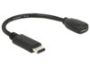 Kabel Delock ( USB Type-C - micro USB M-F 0,15m czarny )