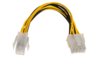 Kabel zasilający Akyga AK-CA-10 ( P4 4-pin /  EPS P8 8-pin F-M PVC 0,15m )