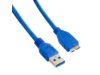 4world Kabel USB 3.0 AM- Micro BM 5.0m|niebieski