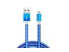 Adata Kabel USB-microUSB 1m Blue alu-knit