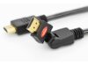 EDNET Kabel połączeniowy HDMI 2.0 HighSpeed z Ethernetem obracany Typ HDMI A/HDMI A M/M szary 5m