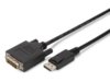 ASSMANN Kabel adapter Displayport 1.1a z zatrzaskiem Typ DP/DVI-D (24+1) M/M czarny 5m