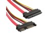 4world Kabel HDD | SATA | 45cm | konektor zasilania LP4 czerwony