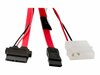 4world Kabel Zasilający HDD | SATA 2 | Slimline SATA-SATA | LP4 adapter | 50cm| prawy czerwony
