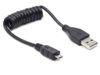 Kabel Gembird ( micro USB - USB M-M 0.6m czarny spiralny )