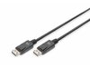Kabel połączeniowy Assmann DisplayPort 1.2 z zatrzaskami Typ DP/DP M/M czarny 2m