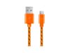 Kabel USB ESPERANZA Micro USB 2.0 A-B M/M OPLOT 1,0m | pomarańczowy