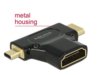 Delock Adapter HDMI-A(F)->HDMI -C+HDMI-D(M)Ethernet