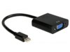 Gembird Adapter Displayport mini(M)->VGA(F) na kablu czarny