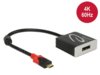 Delock Adapter USB Type-C - DisplayPort M/F (Thunderbolt 3) 4K 60Hz     czarny