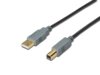 Kabel USB 2.0 HighSpeed DIGITUS USB A/USB B M/M czarny 1,8m