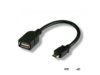 Kabel USB Techly USB 2.0 OTG A-MicroB M/Ż, 0,2m, czarny 