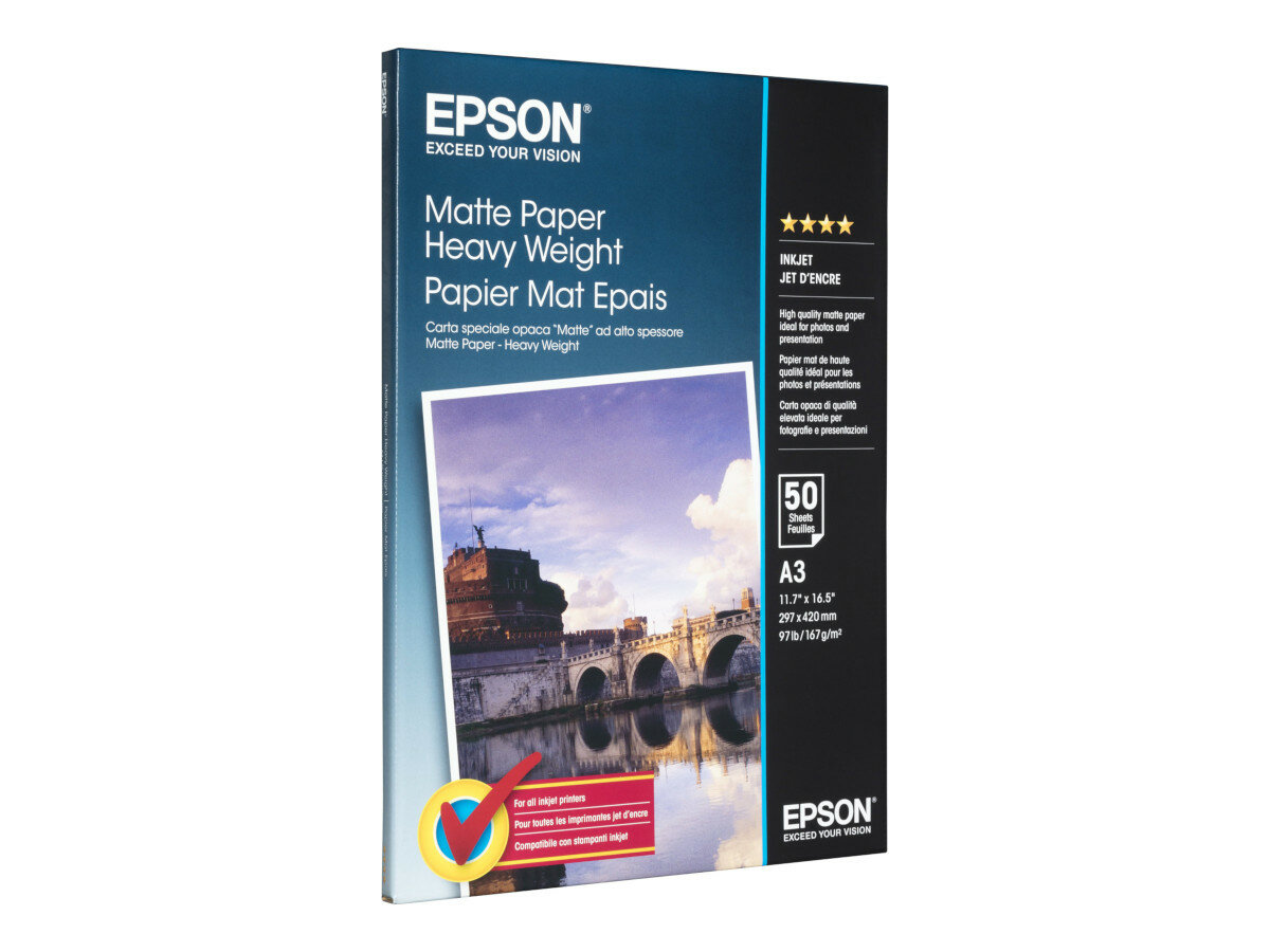 Papier Epson Matte Paper Heavy Weight 167g A3 50 arkuszy frontem