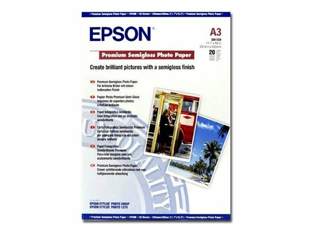 Papier fotograficzny Epson C13S041334 A3 20 arkuszy frontem