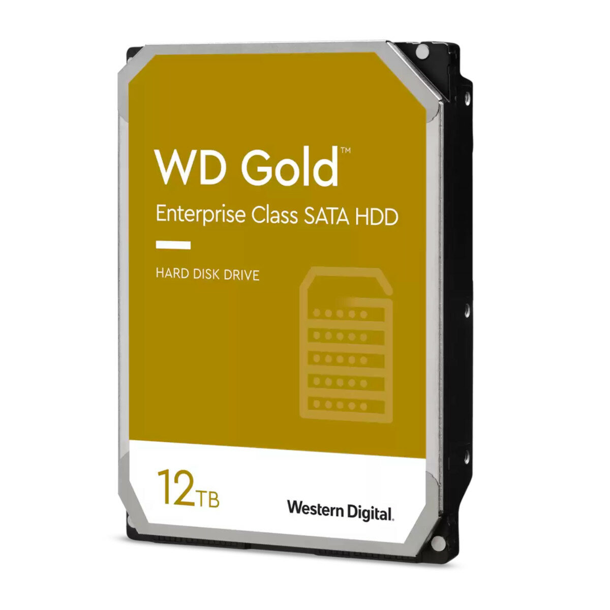 Dysk HDD Western Digital Gold od frontu po skosie