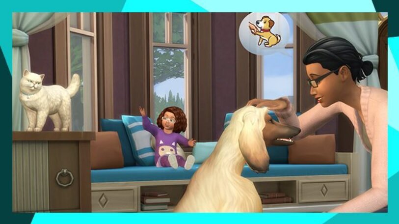 Dodatek do gry Electronic Arts The Sims 4 Psy i koty na PC pokazane psy i koty pokazany pies w grze