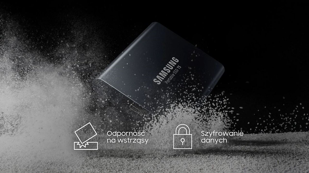 Dysk Samsung SSD T5 jest bardzo wytrzymały