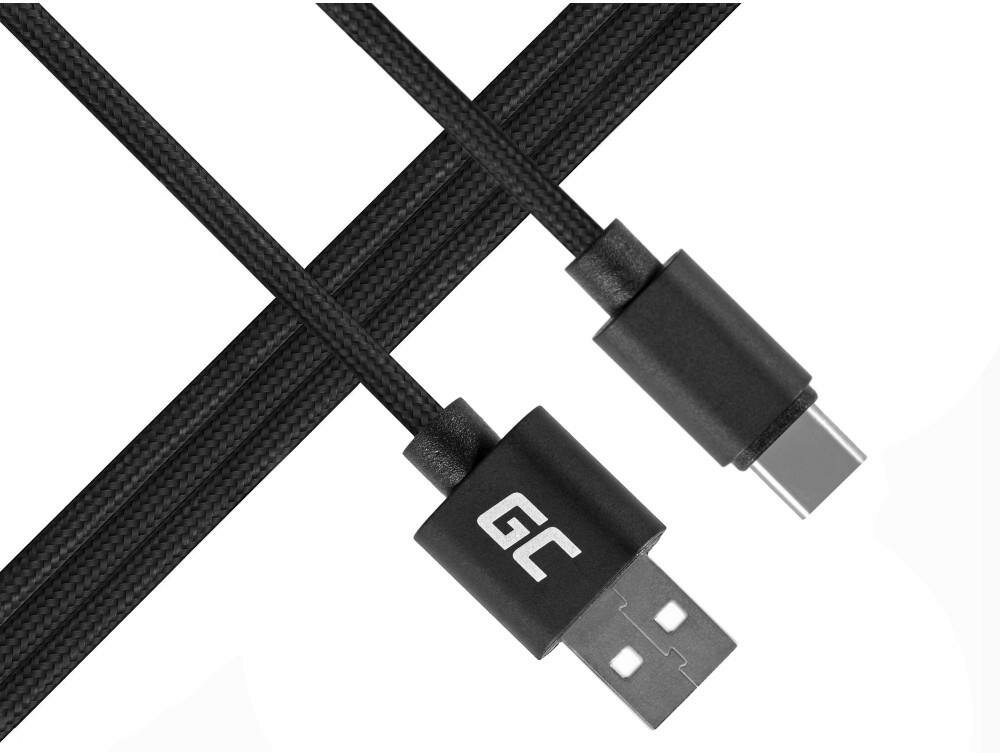 Kabel Green Cell USB-C Nylon 1m KAB31C oba końce