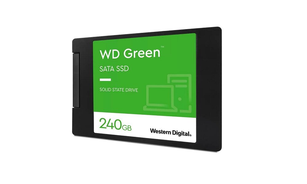 Dysk SSD Western Digital Green WDS240G2G0A widok na dysk od prawej strony