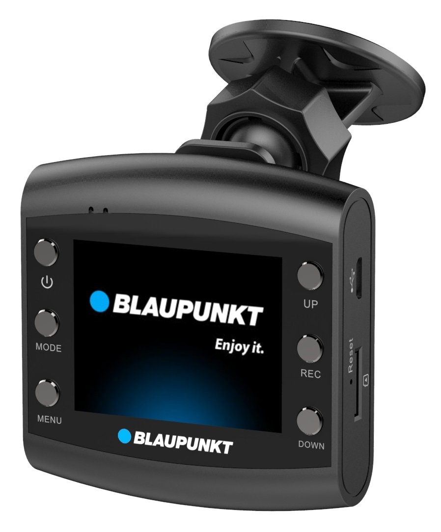 Wideorejestrator Blaupunkt BP 2.1 FHD wyświetlacz od przodu skierowany w lewą stronę