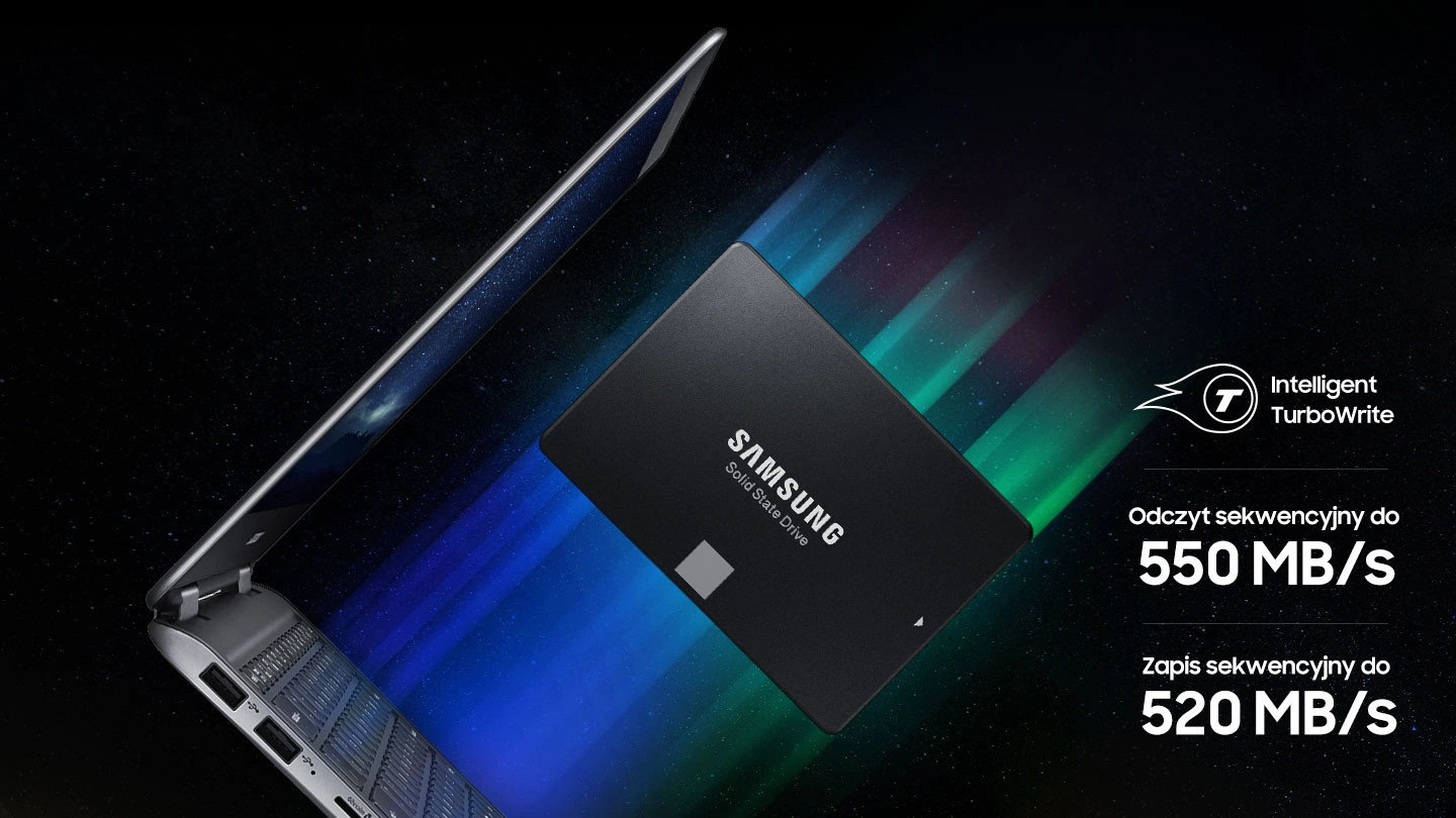 Dysk SSD Samsung 860 EVO MZ-76E250B/EU 250GB czarny widok od góry
