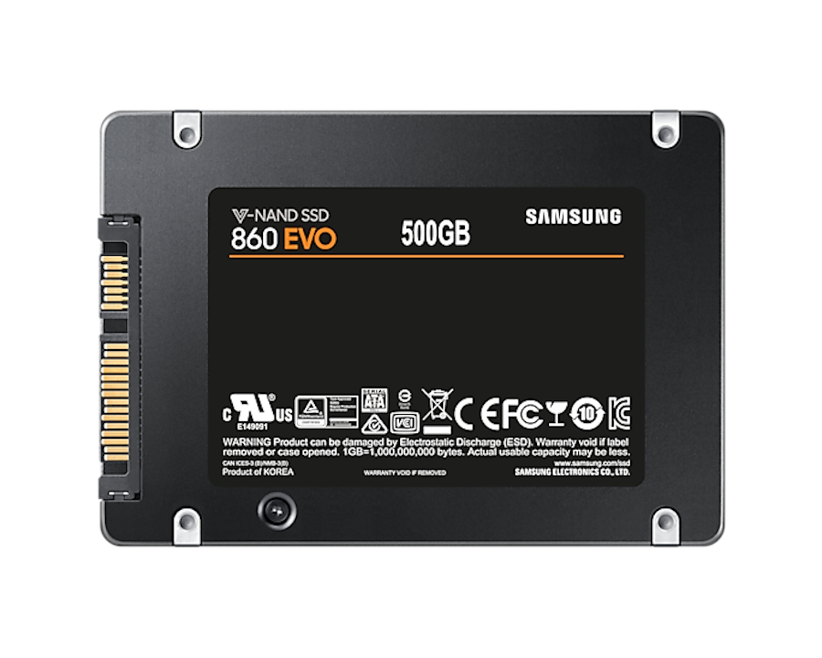 Dysk Samsung 860 EVO 500GB SATA III 2.5 MZ-76E500B/EU tył