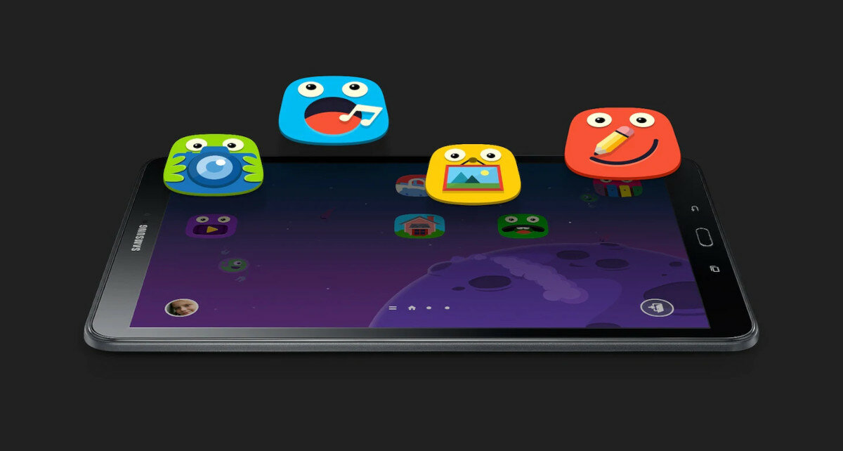 Tablet Samsung Galaxy Tab A 10.1 LTE widok na aplikacje Trybu Dziecka