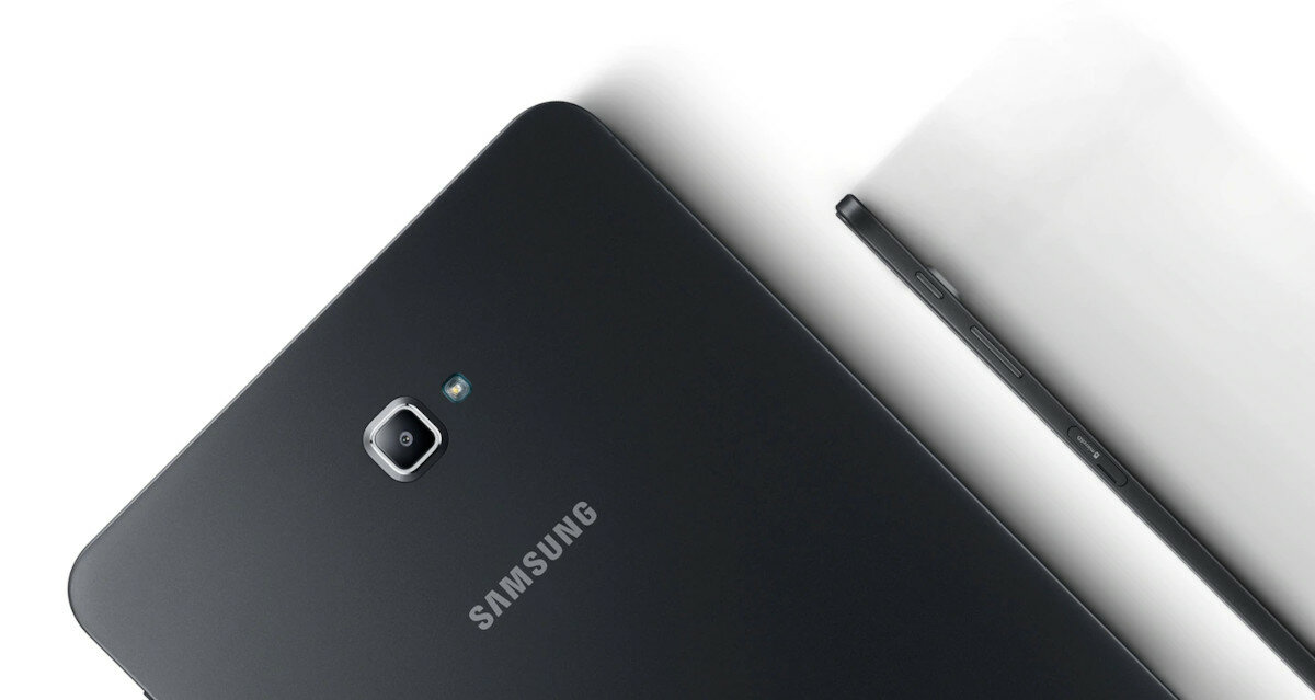 Tablet Samsung Galaxy Tab A 10.1 LTE widok na front i bok