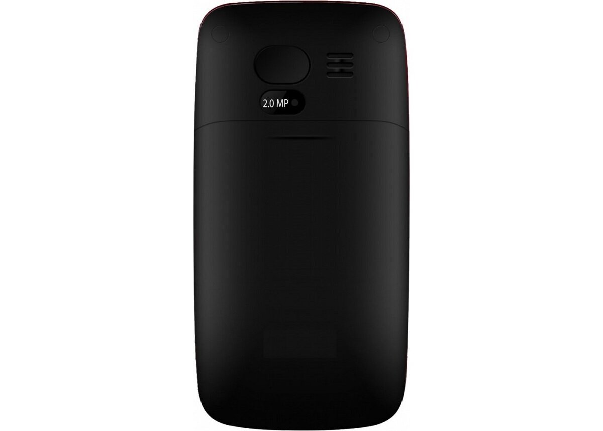Telefon Maxcom Comfort MM824 czarny od tyłu z zamkniętą klapką na białym tle