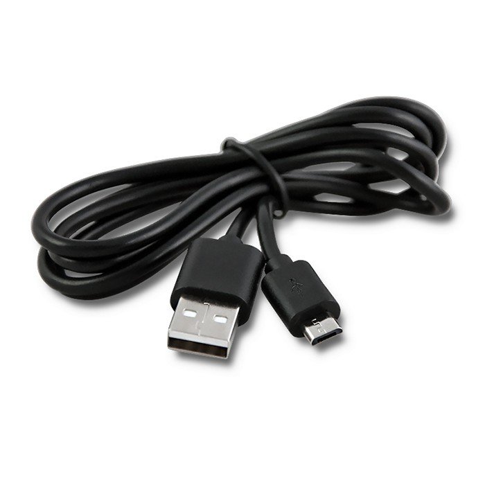 Ładowarka Qoltec indukcyjna 5V 5W 1A czarna widok na kabel USB