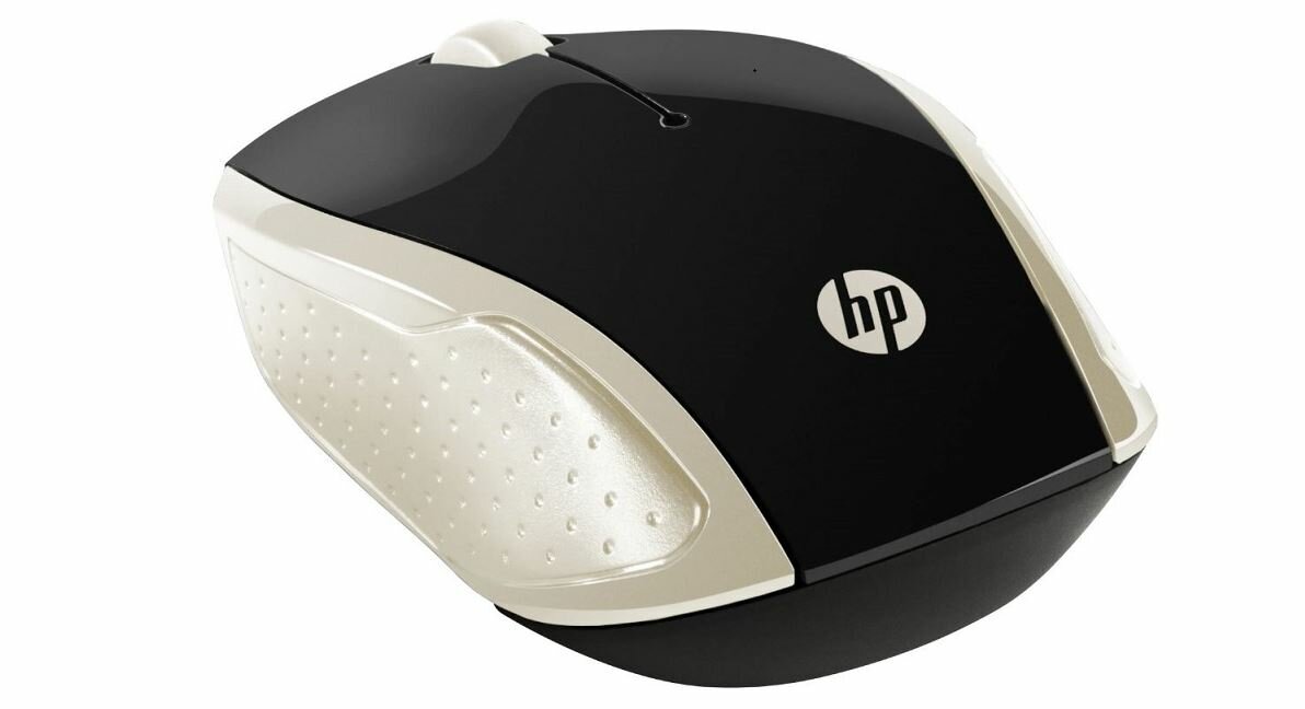 Mysz bezprzewodowa HP 200 Złota z tyłu