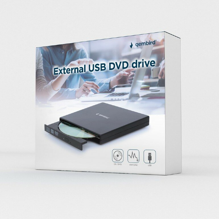 Napęd zewnętrzny Gembird DVD-USB-02 opakowanie