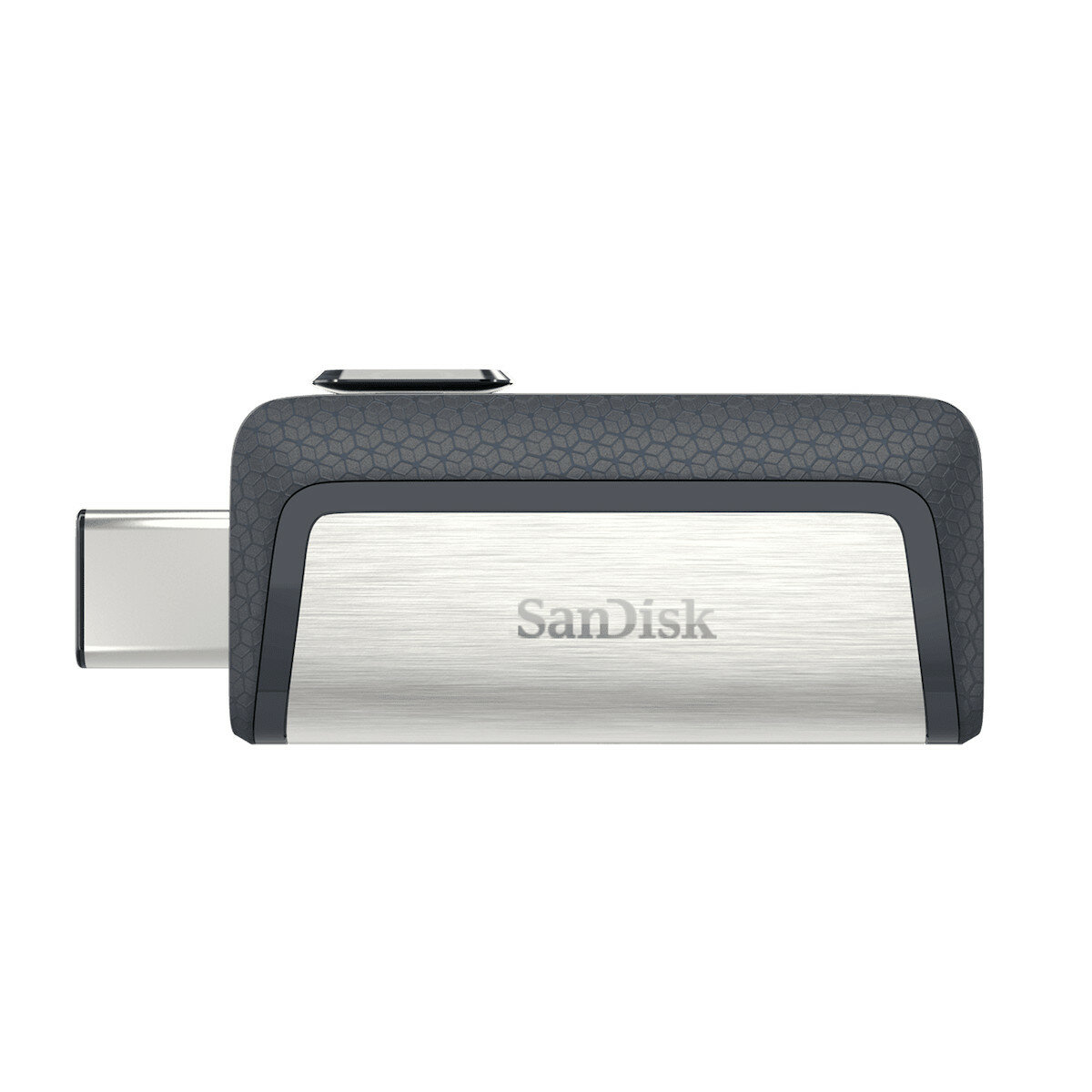 Pendrive SanDisk Ultra Dual Drive 256 GB widoczny frontem w wysuniętym złączem