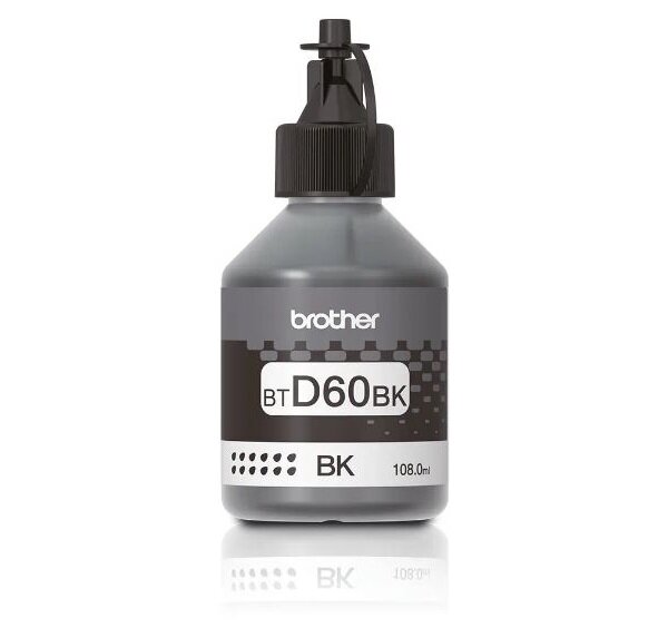 Tusz Brother BTD60BK Black  butelka z tuszem od przodu
