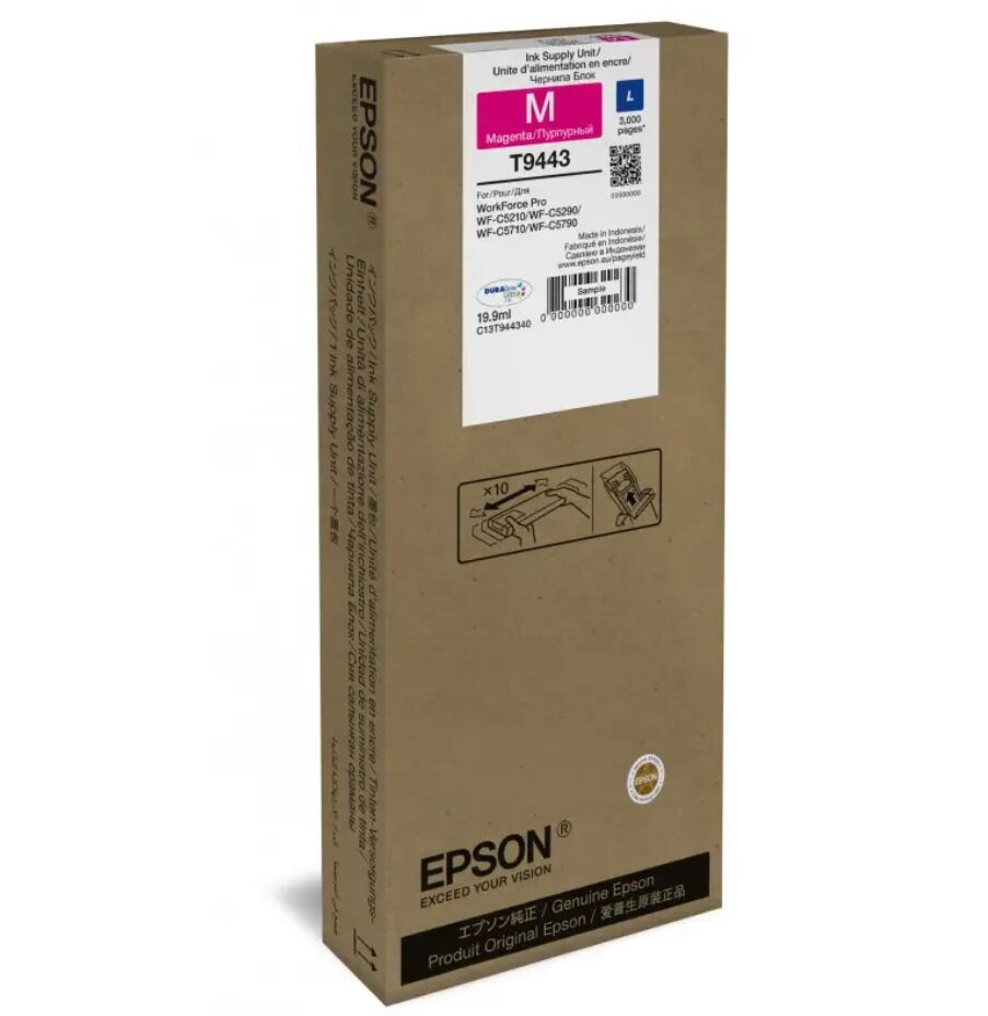 Tusz Epson WF-C5xxx Series Ink L purpurowy opakowanie