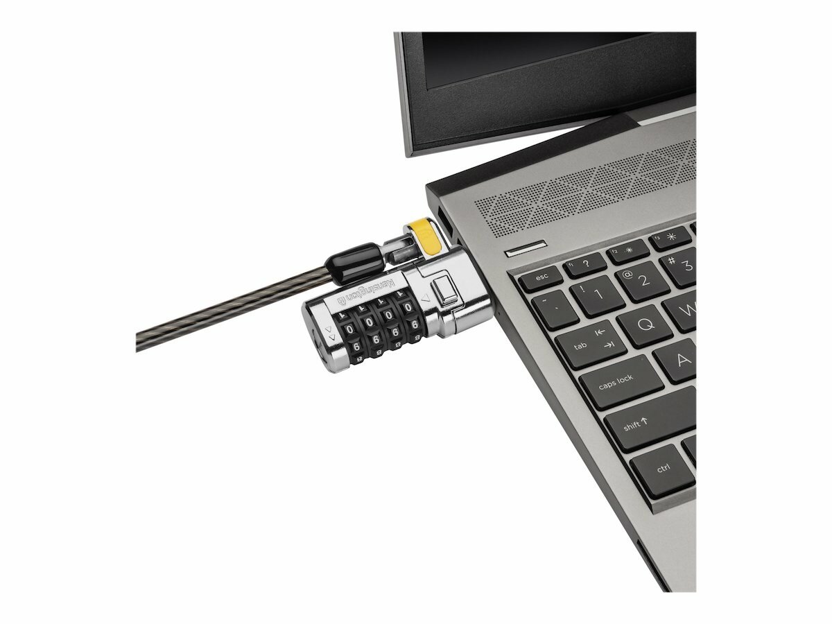 Linka zabezpieczająca Dell K67992EU 1.8m podpięta do laptopa