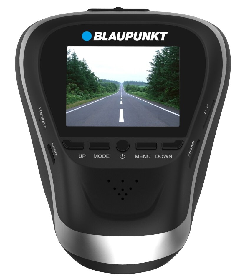 Wideorejestrator Blaupunkt BP 2.5 FHD podczas jazdy z widokiem trasy